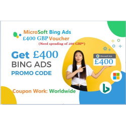 £400 GBP Microsoft Ads Coupon (Need £200 GBP Spending)