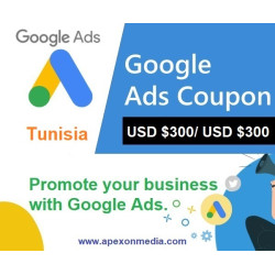 $300 USD google ads coupon Tunisia