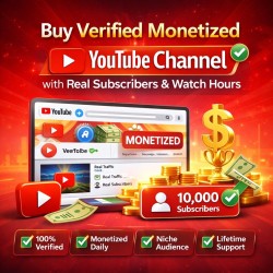 Buy Verified Monetized YouTube Channel with Real Subscribers & Watch Hours