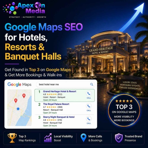 Google Maps SEO for Hotels, Resorts & Banquet Halls